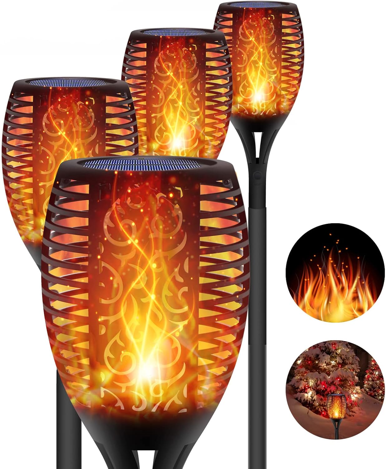 6 Pack Solar Powered LED Torch Lights Z372089