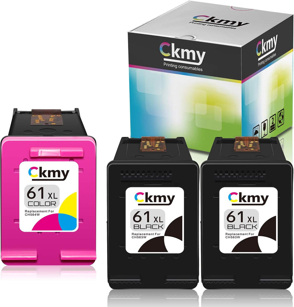 3-Pack 61XL Ink Cartridges (2 Black, 1 Tricolor) A6699