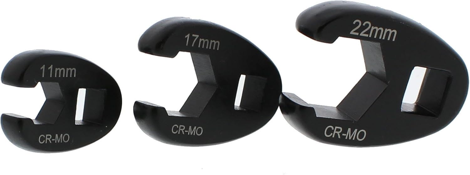 Jumbo Crowfoot Flare Nut Wrench Set Metric 15-Piece Tool Kit O33246