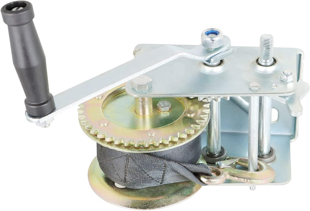 Heavy Duty Hand Winch 2500lbs with 24FT Strap Manual Operated Two-Way Ratchet Pack of 2 H49503