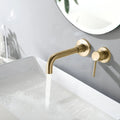 Yellow Wall Mount Single Handle Bathroom Sink Faucet with Drain V3915
