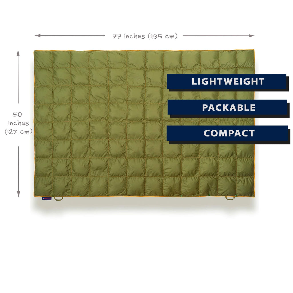Puffy Packable Water-Resistant Camping Blanket (Olive) D886309