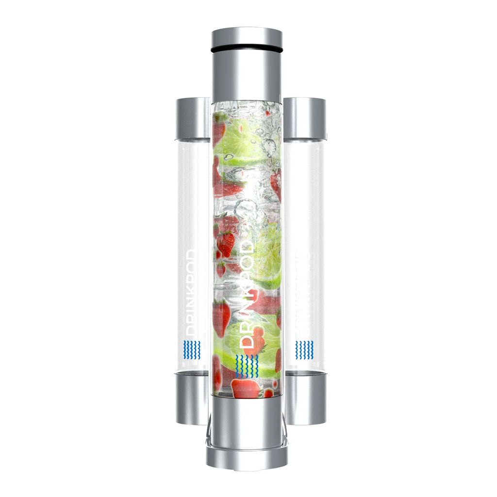 Silver Chrome Soda Maker with Three 1L Bottles O47435