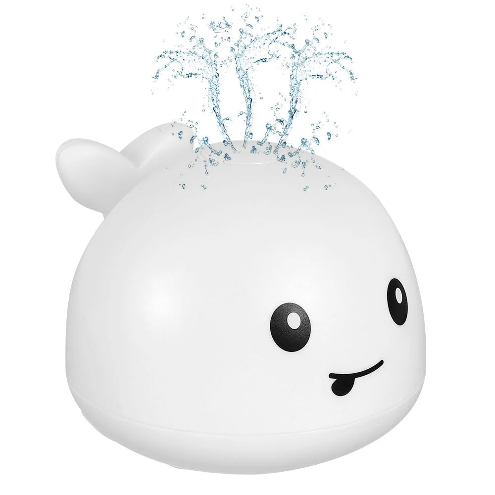 Baby Bath Toy Light up Whale Bath Toy 2 in 1 Induction Water Spray Toy Automatic Sprinkler Bathtub Toy with LED Light U609780