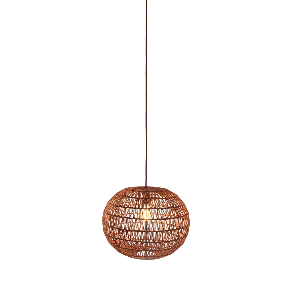 Woven Hemp Rope Pendant Light E29665