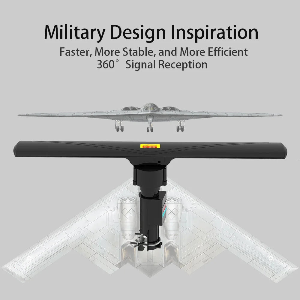 360° Rotation Dual-band Digital Antenna 40-860MHz 20±3dB Black M559