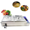 Commercial Food Warmer Stainless Steel 2-Pot Electric Steam Table X32932