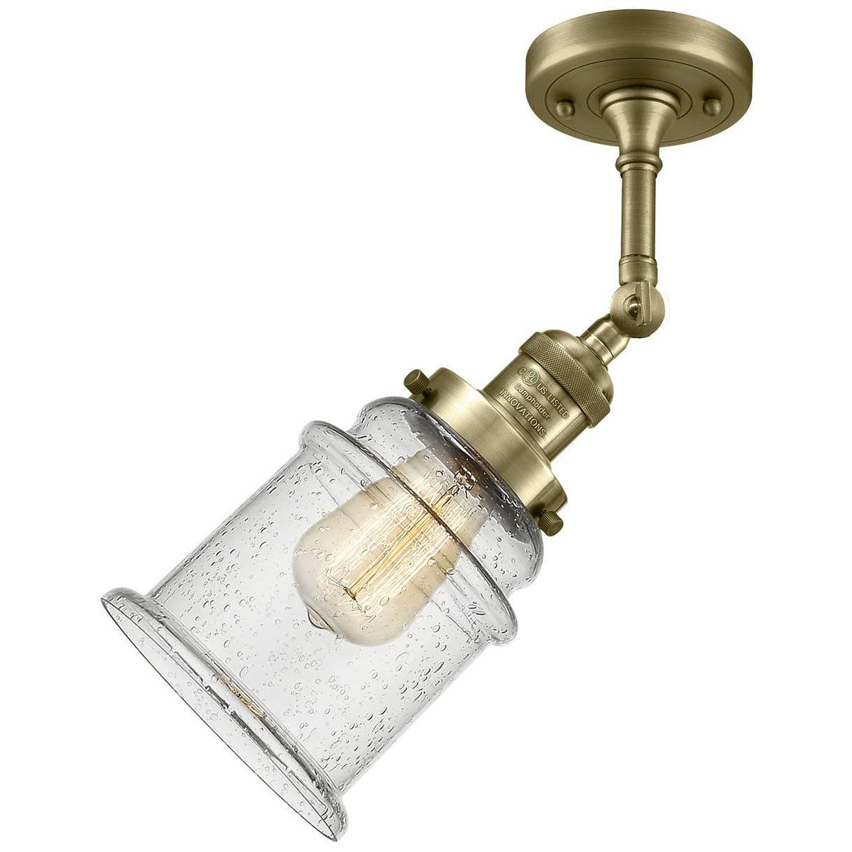 Antique Brass Semi Flush Mount Light L150961