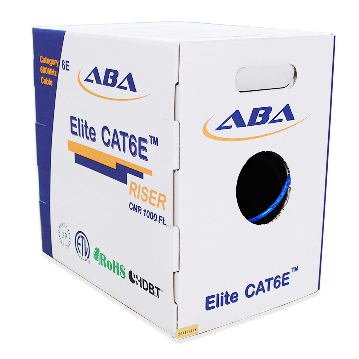 Cat6 CMR Riser Ethernet Cable 1000ft, 24AWG, Solid Bare Copper, 600MHz, Bulk LAN Cable - Green M6861