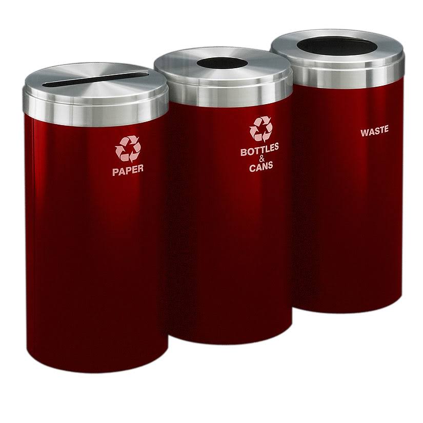 15 Gallon Three-stream Waste Recycling Station H5688