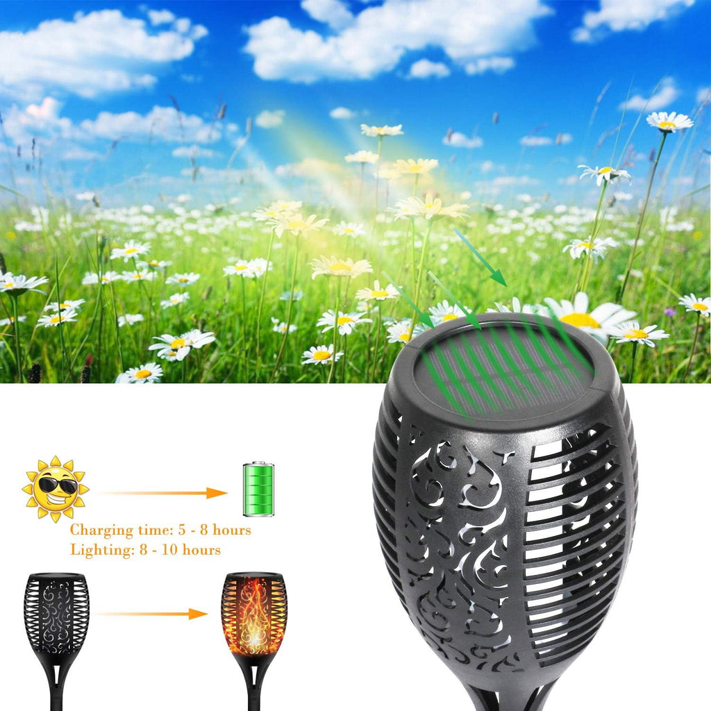 6 Pack Solar Powered LED Torch Lights Z372089