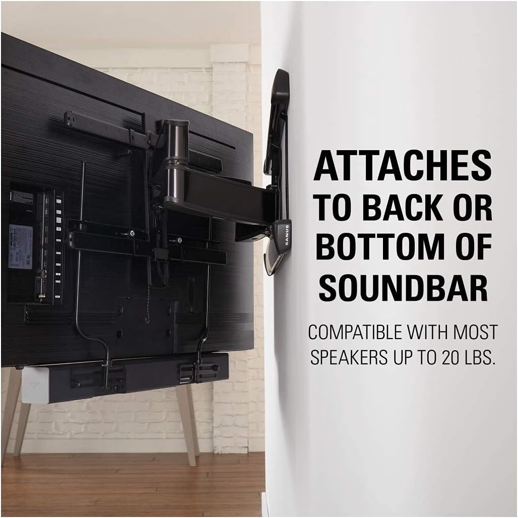Soundbar Mount Bracket, Height & Depth Adjust, Supports Sound Bars Up To 20 lbs, Pack of 2 R96125
