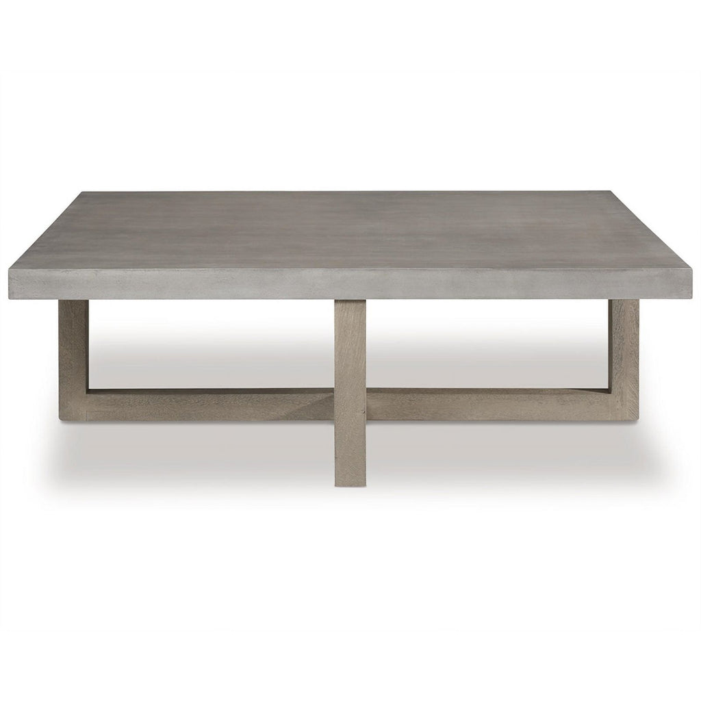 Light Gray Washed Wood Coffee Table F175817