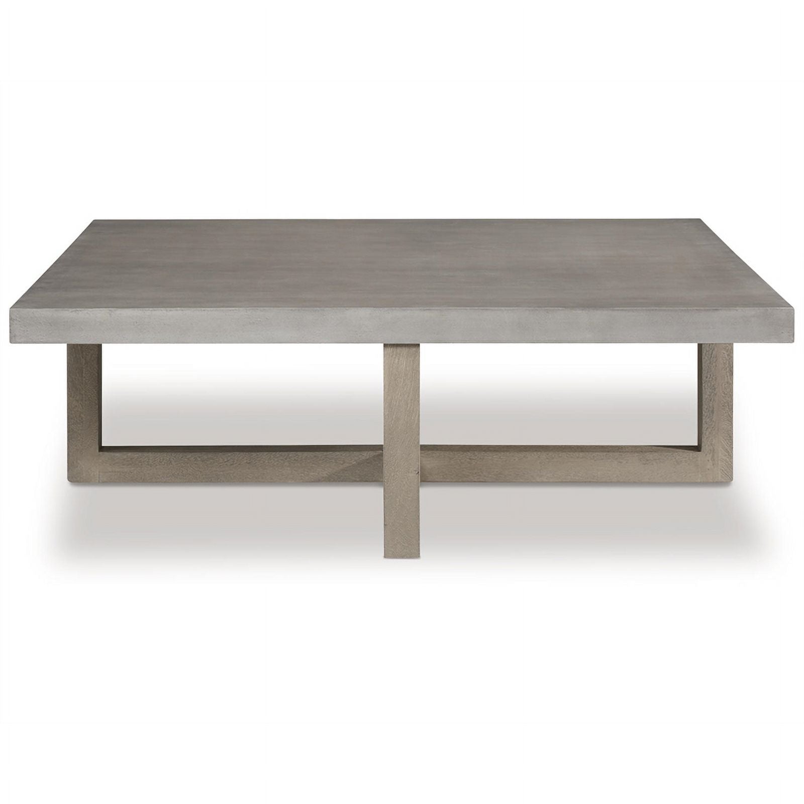Light Gray Washed Wood Coffee Table F175817