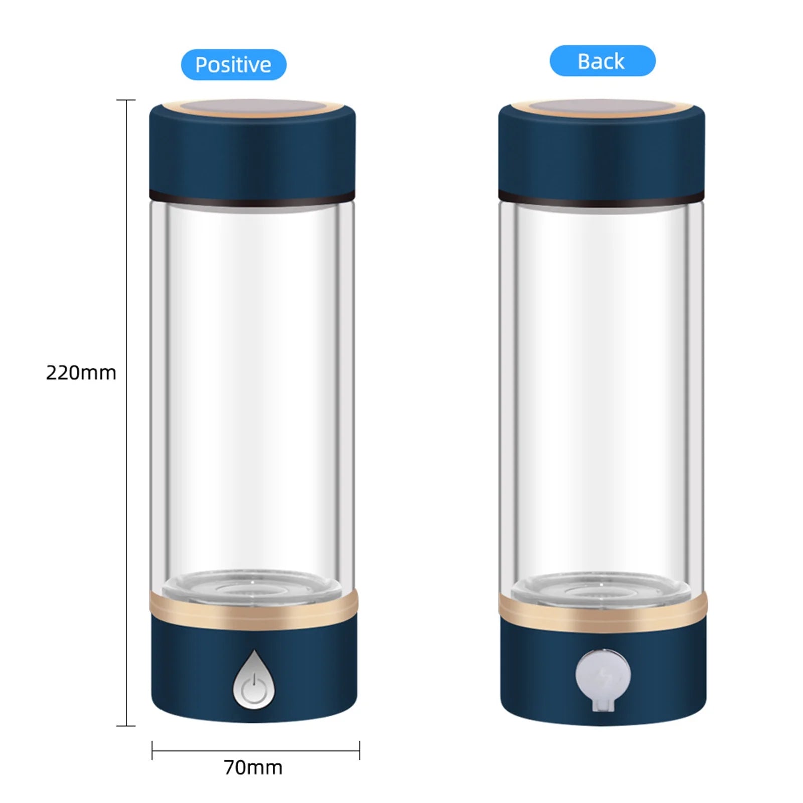 420ml Portable Hydrogen-Rich Generator Bottle Glass Cup Y547753