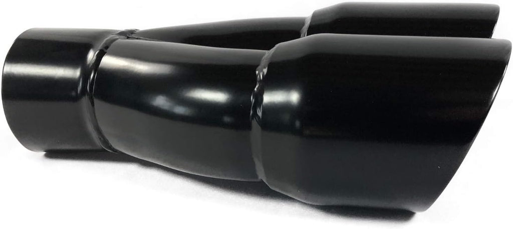 Black Stainless Steel Double Wall Exhaust Tip Pack of 2 P490