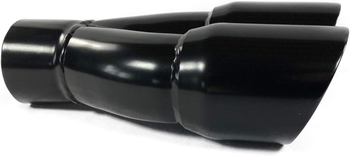 Black Stainless Steel Double Wall Exhaust Tip Pack of 2 P490