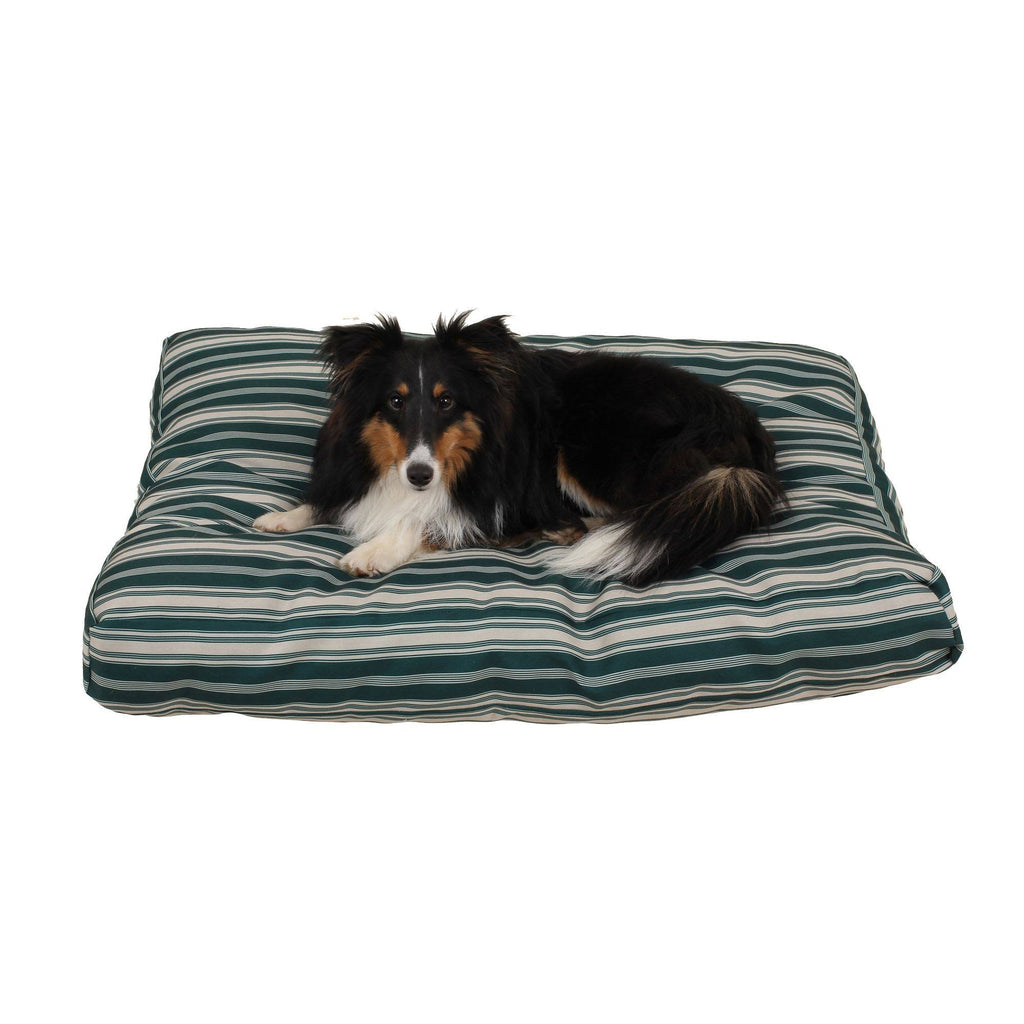Faux Gusset Pet Bed - Green Stripe Small F661