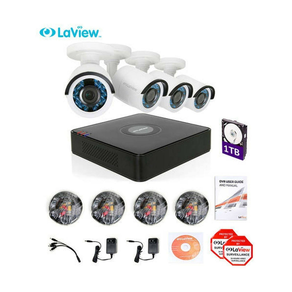 1080p HD 4CH Security Camera System with 1TB HDD T886688
