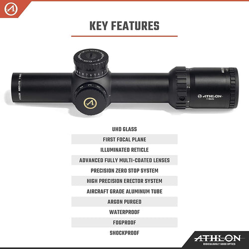 1-10x24 FFP IR MIL Riflescope with Lens Cleaning Pen R716