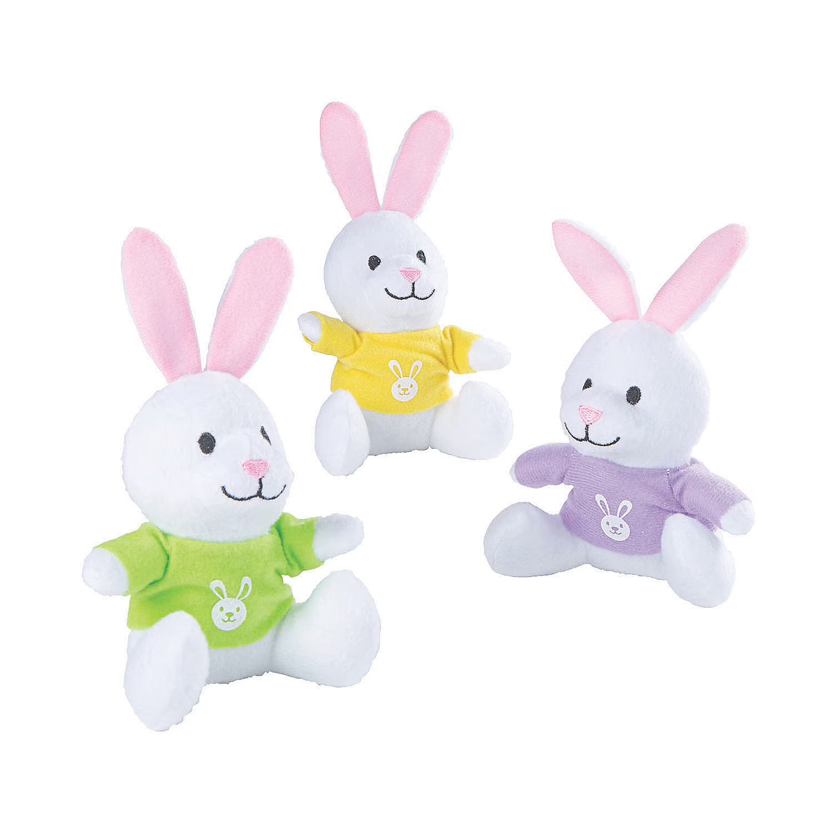 12 Pieces Easter Plush Bunny with T-Shirts D6720