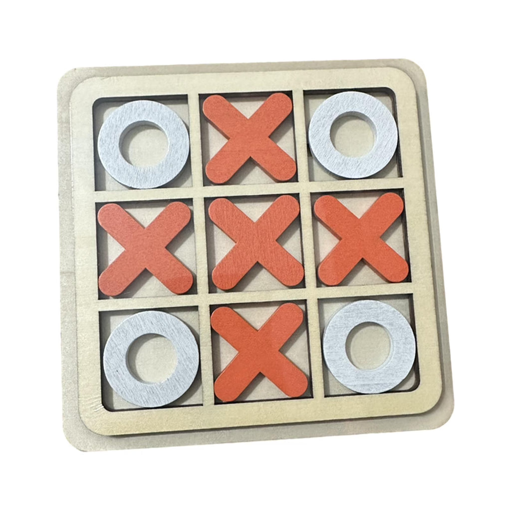 Wooden Board Tic Tac Toe Game Table Toy Puzzle Brain Teaser F981