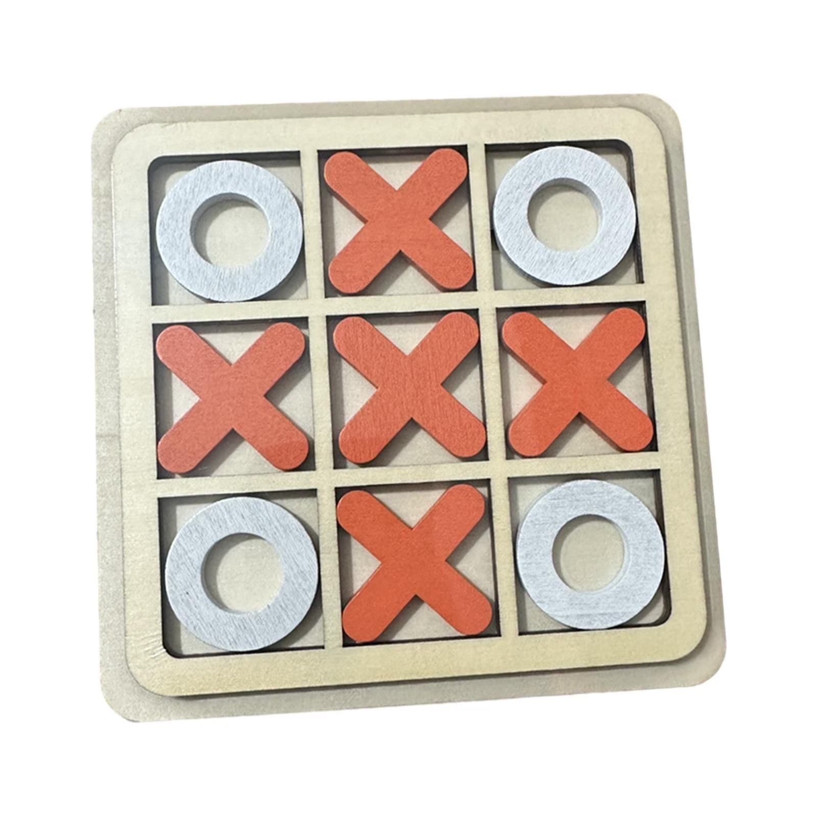 Wooden Board Tic Tac Toe Game Table Toy Puzzle Brain Teaser F981