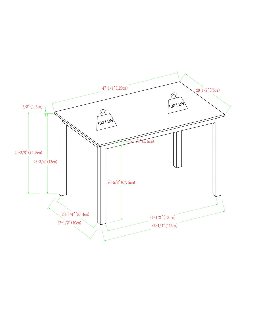 5 Piece White Dining Set M46254