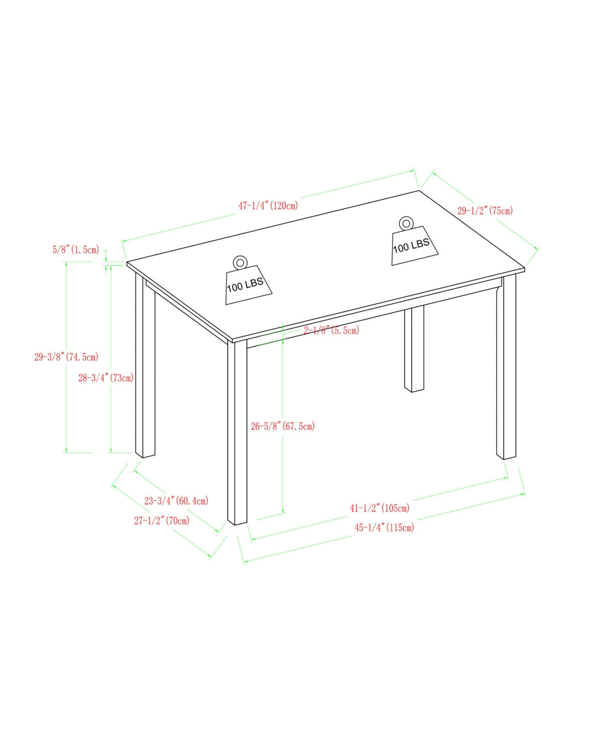5 Piece White Dining Set M46254