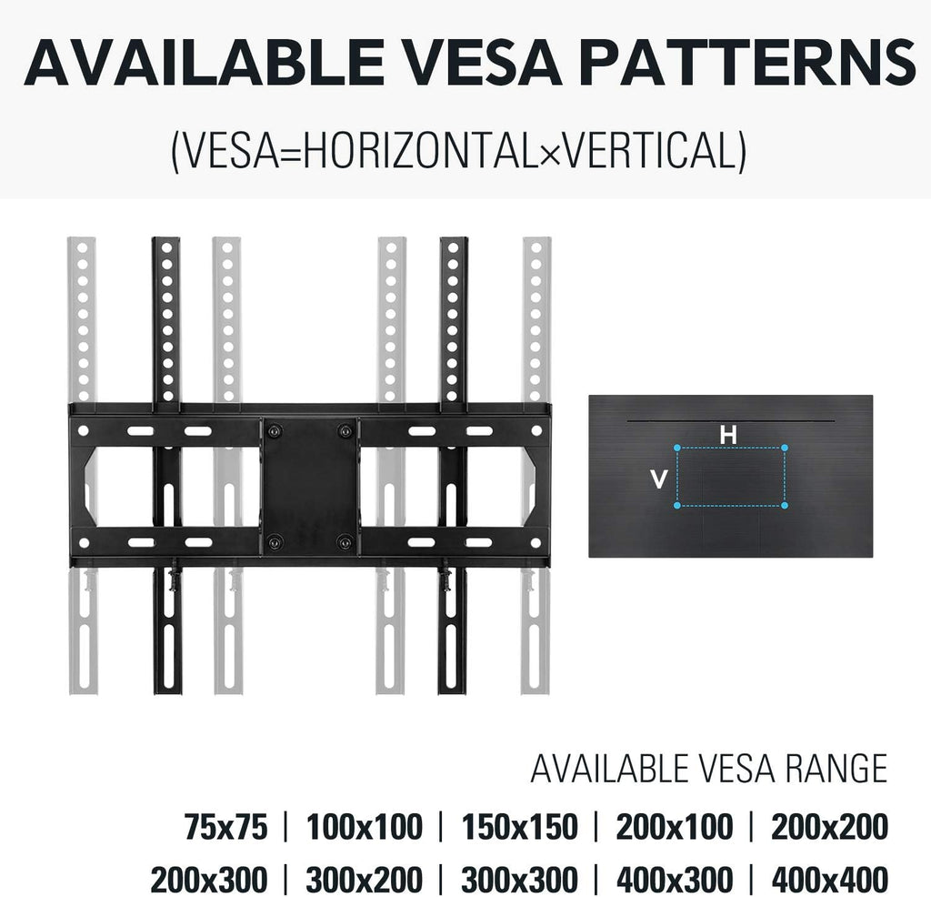 Full Motion Corner TV Wall Mount Bracket for 26-50 Inch LED, LCD, OLED Flat Panel Screen TV, Swivel Articulating Arms, VESA 400x400mm, 99 LBS, Tilting, Pack of 2 C960577