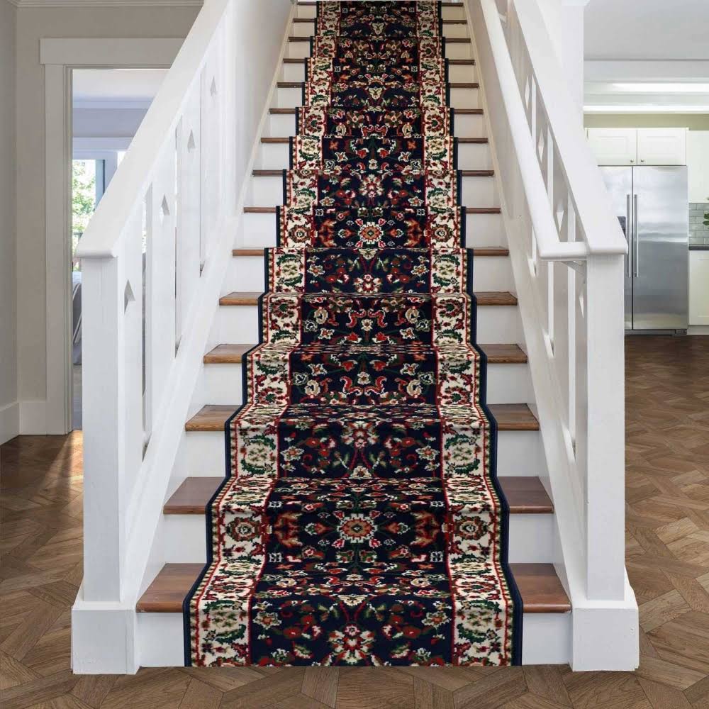 Persian Blue Stair Carpet Runner 46 foot I130