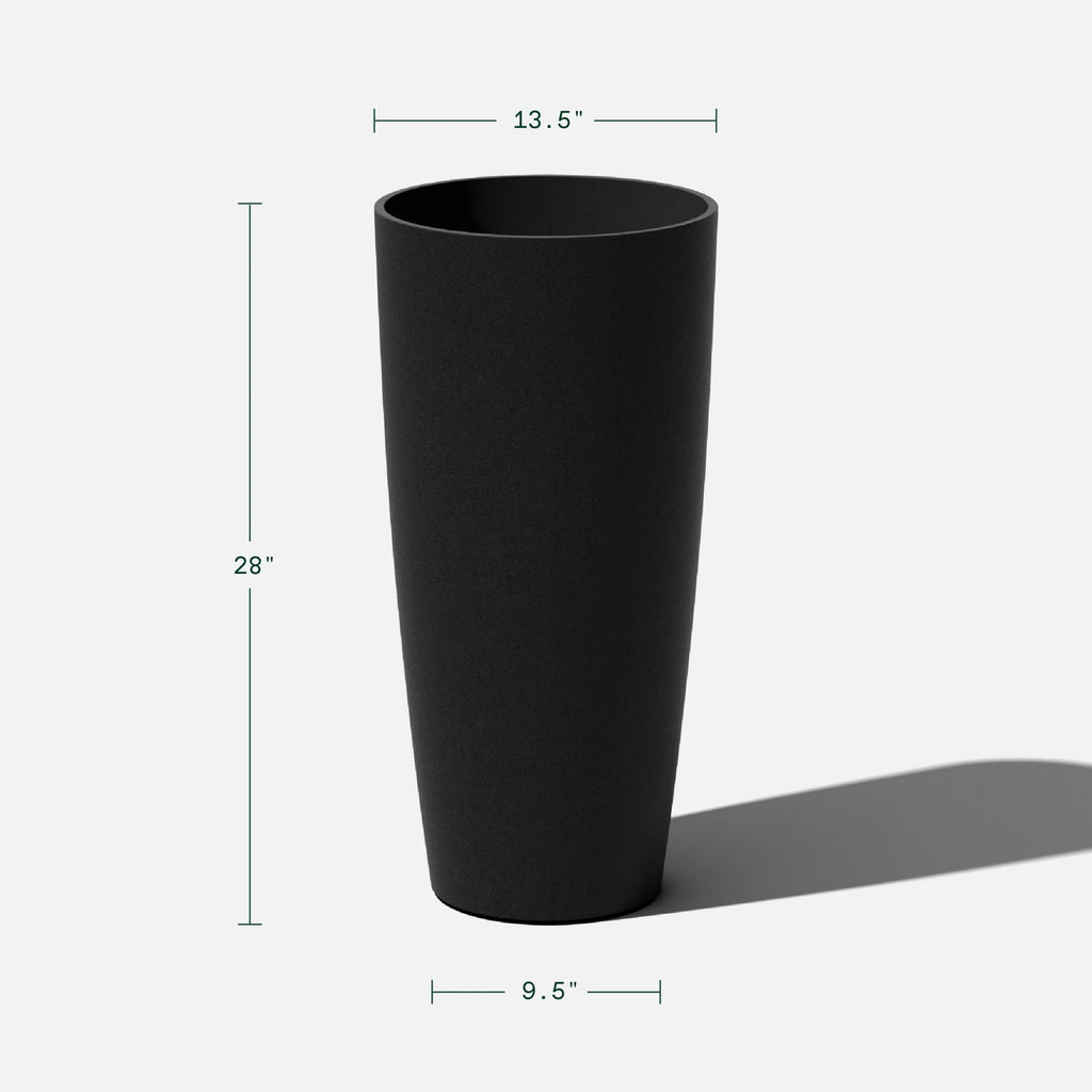 Black 2-Pack Plastic-Stone Planter O918