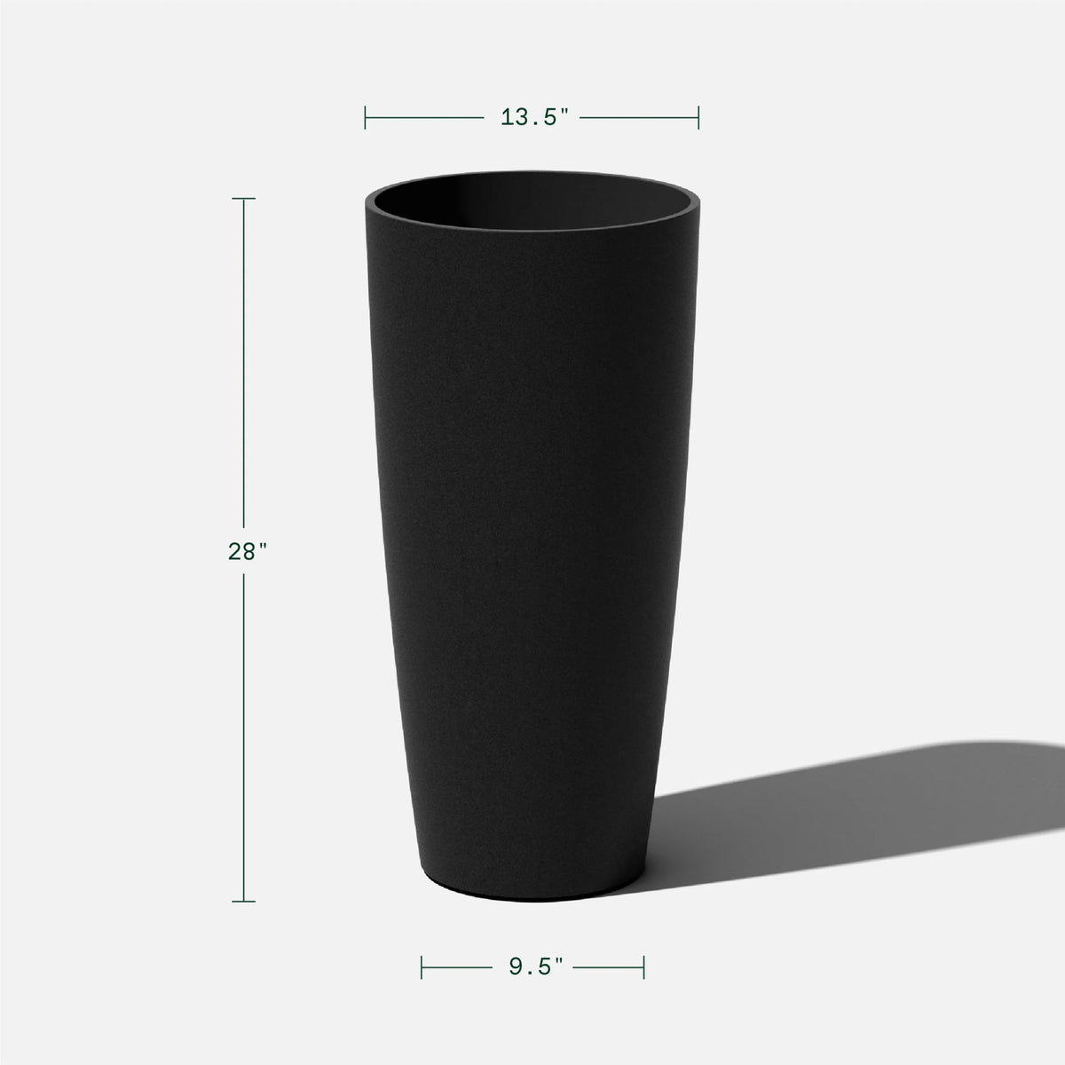 Black 2-Pack Plastic-Stone Planter O918