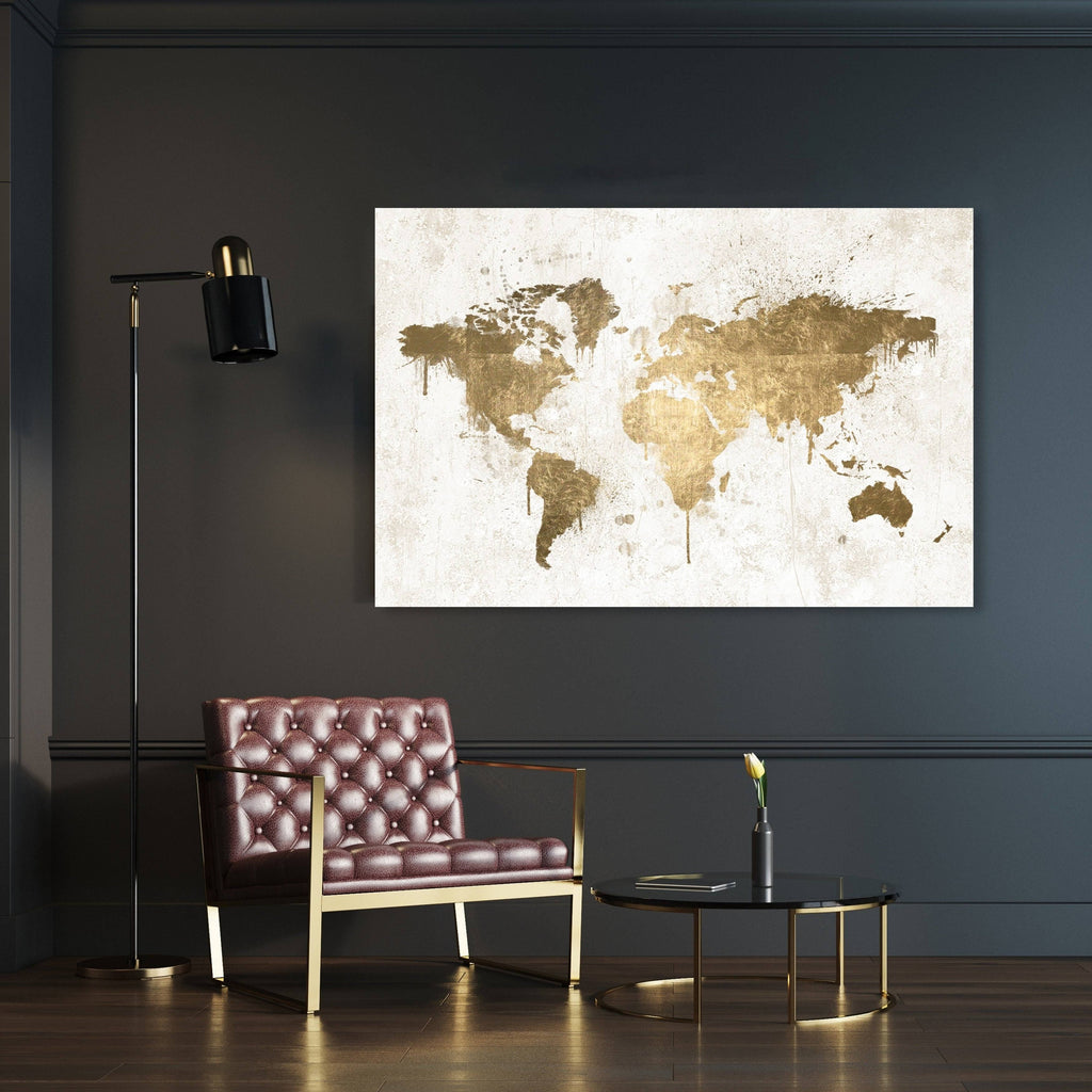 White Gold Canvas Art Z7418