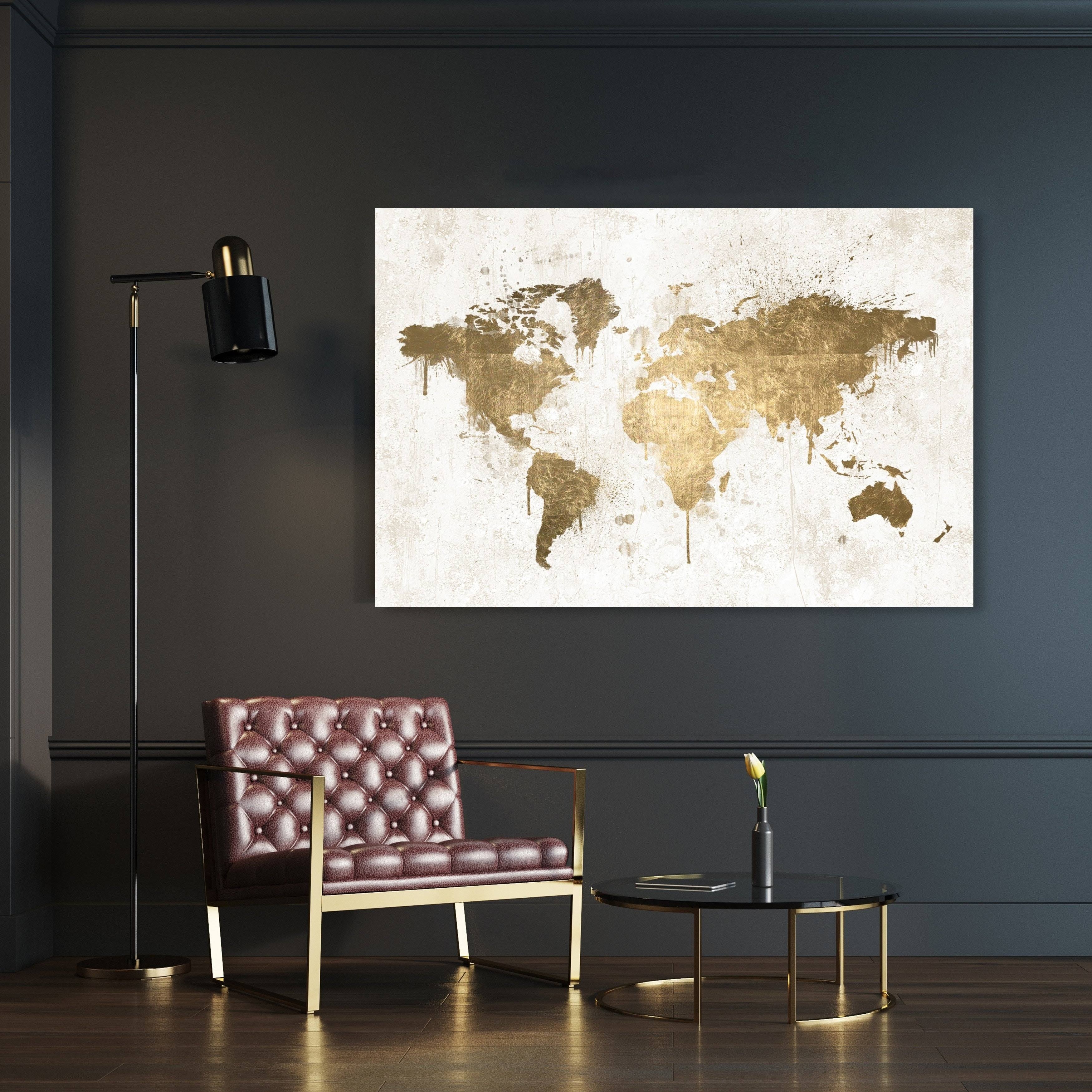 White Gold Canvas Art Z7418