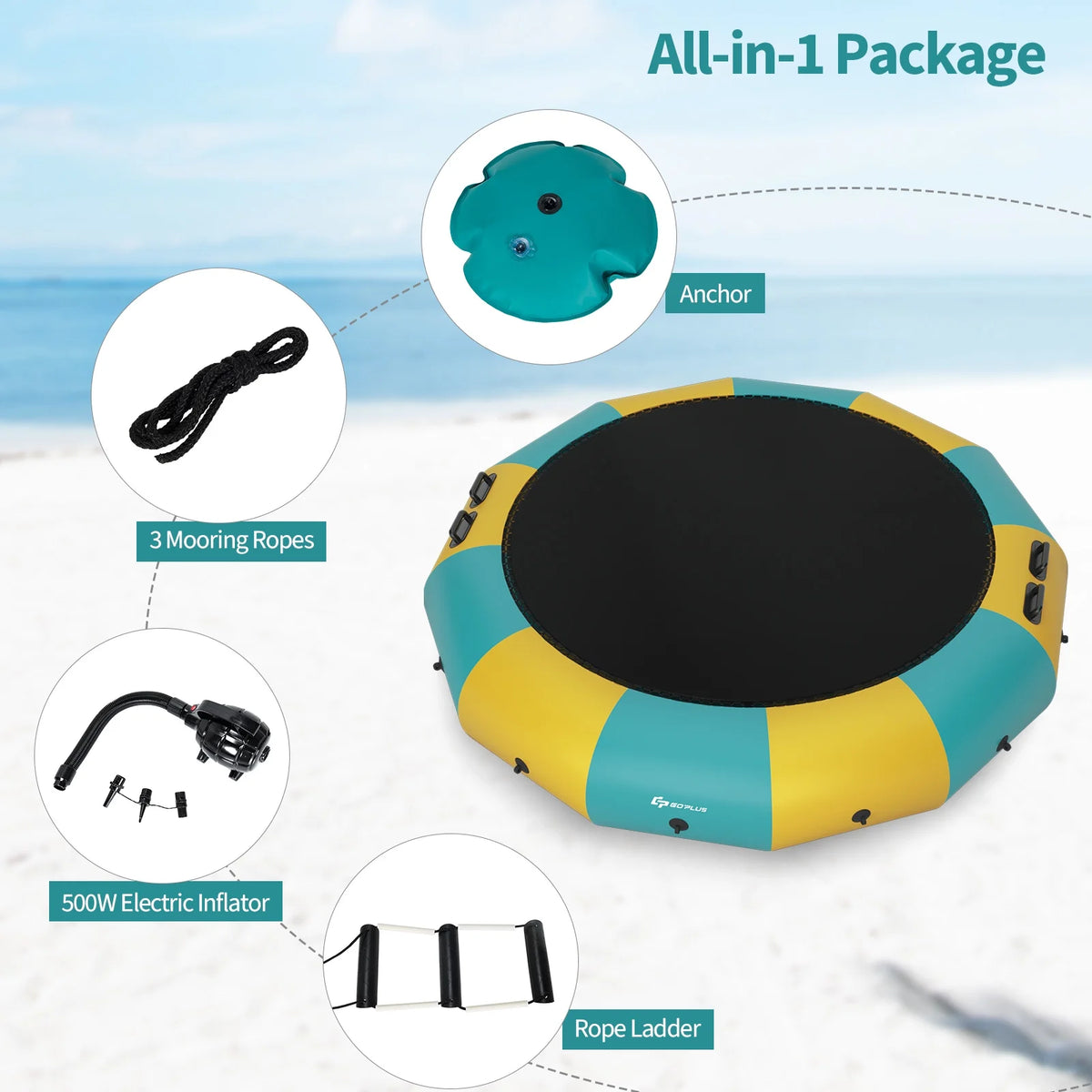 15FT Inflatable Water Trampoline I7903
