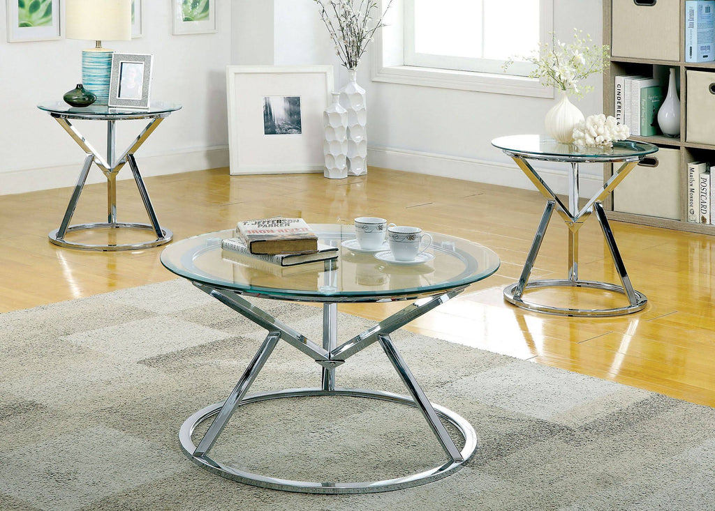 Chrome End Table D2230
