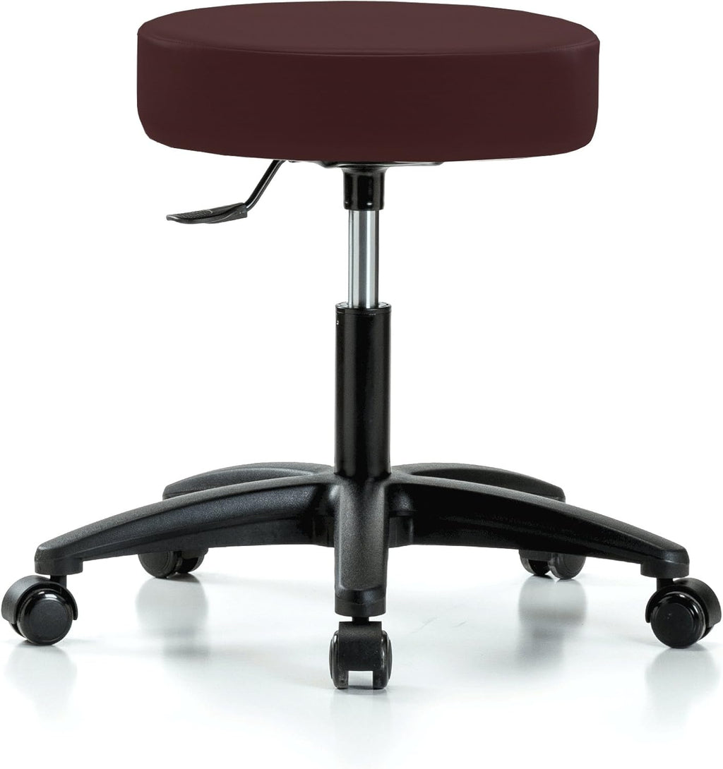 Rolling Swivel Stool with Foot Ring, Counter Height, Cinder Fabric J207082