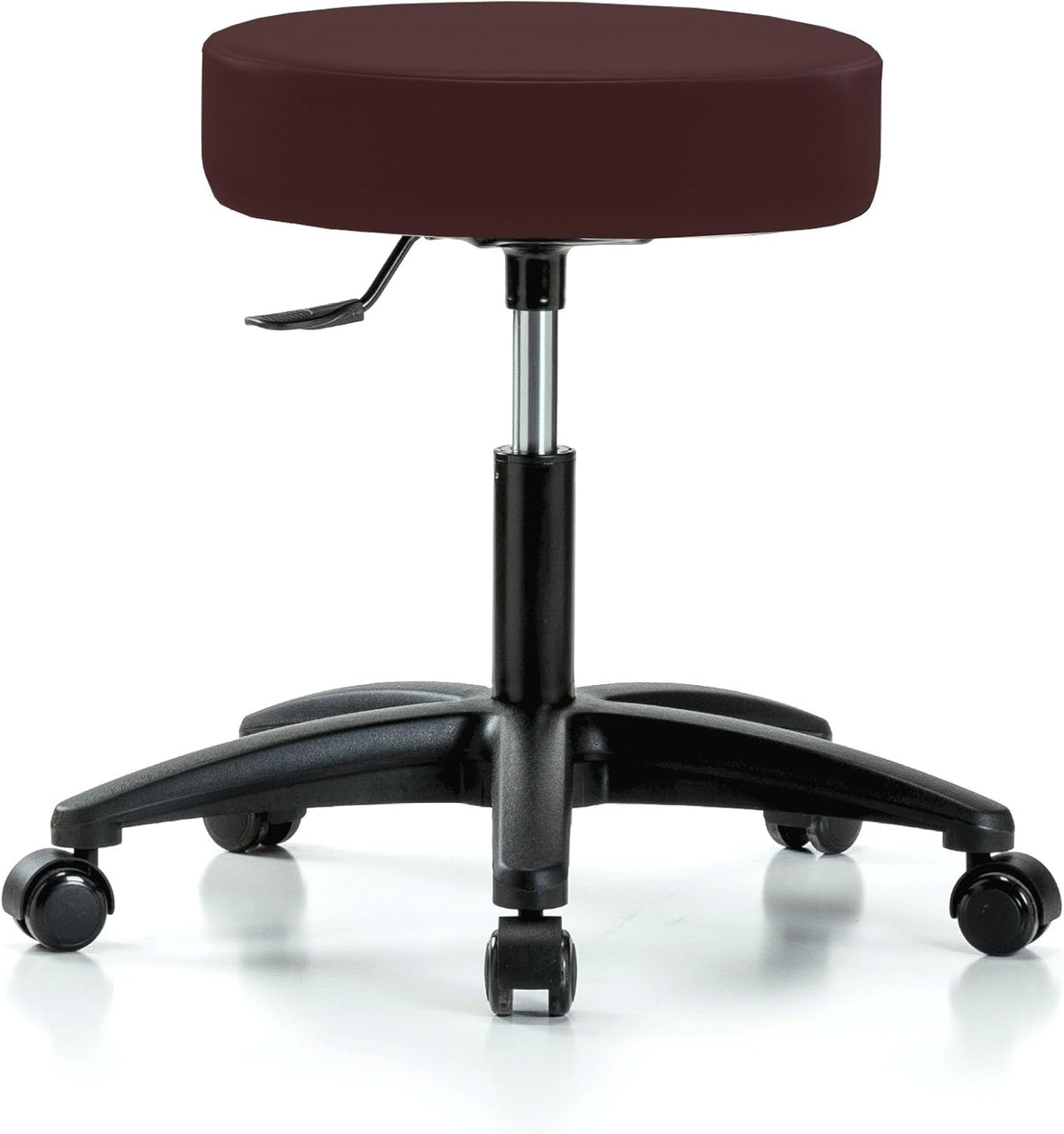 Rolling Swivel Stool with Foot Ring, Counter Height, Cinder Fabric J207082