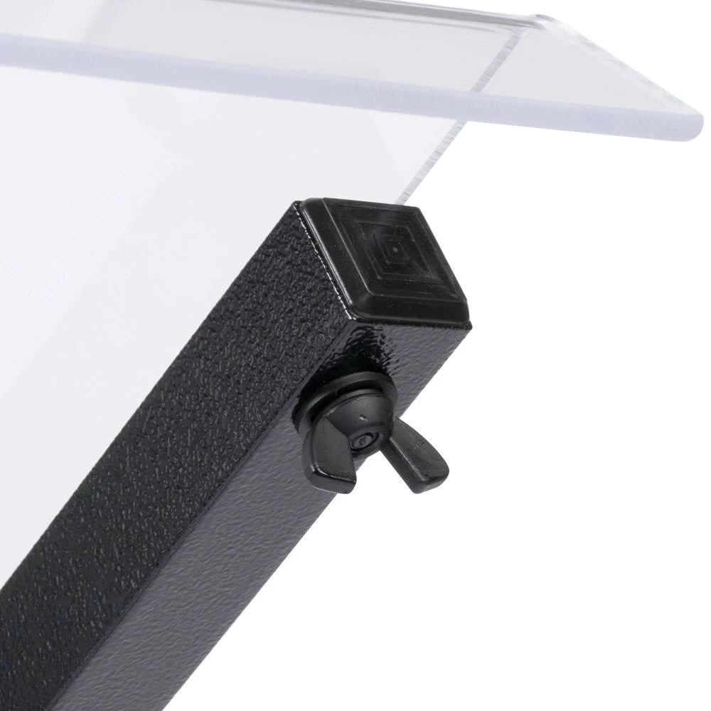 Black 48x22 Adjustable Single Sided Sneeze Guard F989342