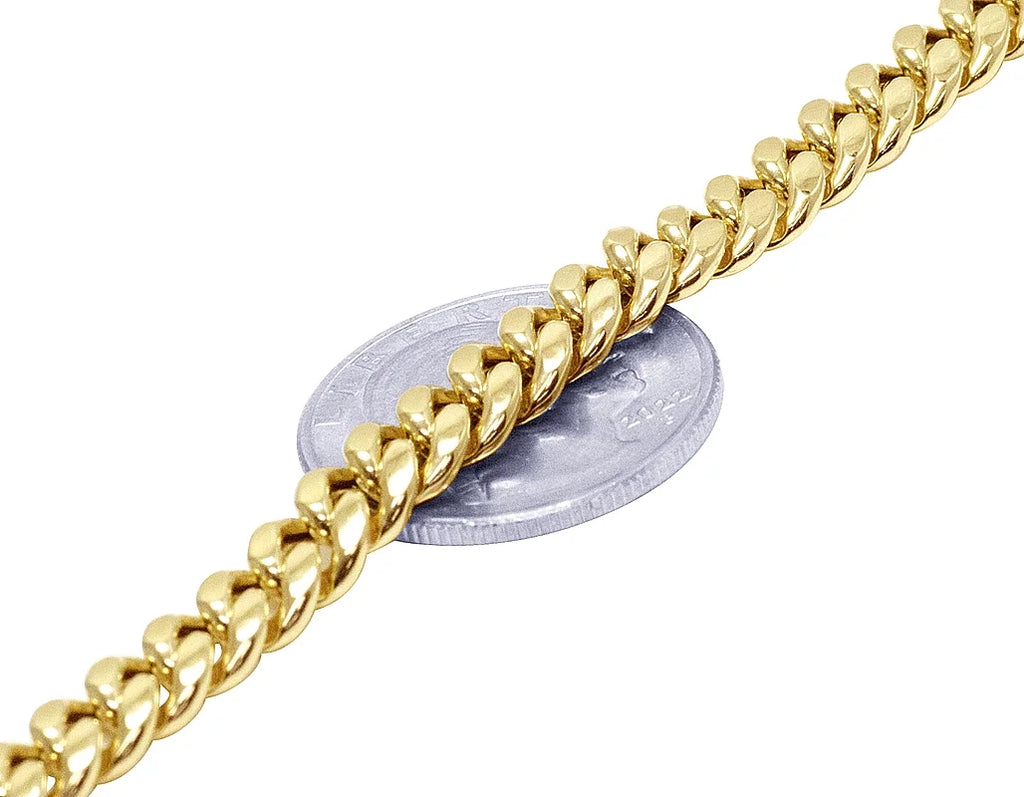 Yellow Gold Miami Cuban Link Chain Necklace P5929