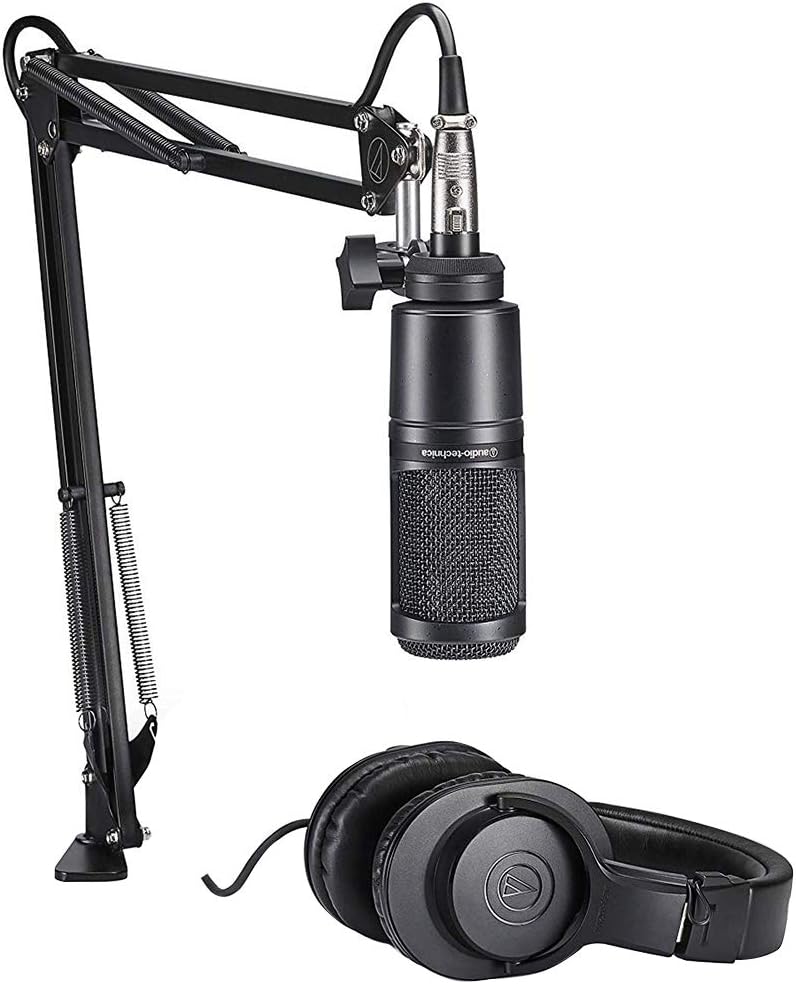 Studio Microphone Kit with Headphones, Boom, Cables, Pop Filter & XLR to USB Interface N125