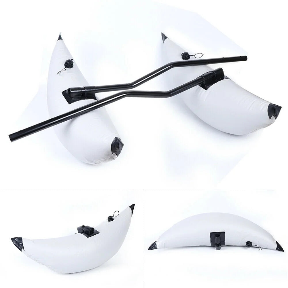 White 2Pcs Inflatable Kayak Outrigger Stabilizer Kit P6691