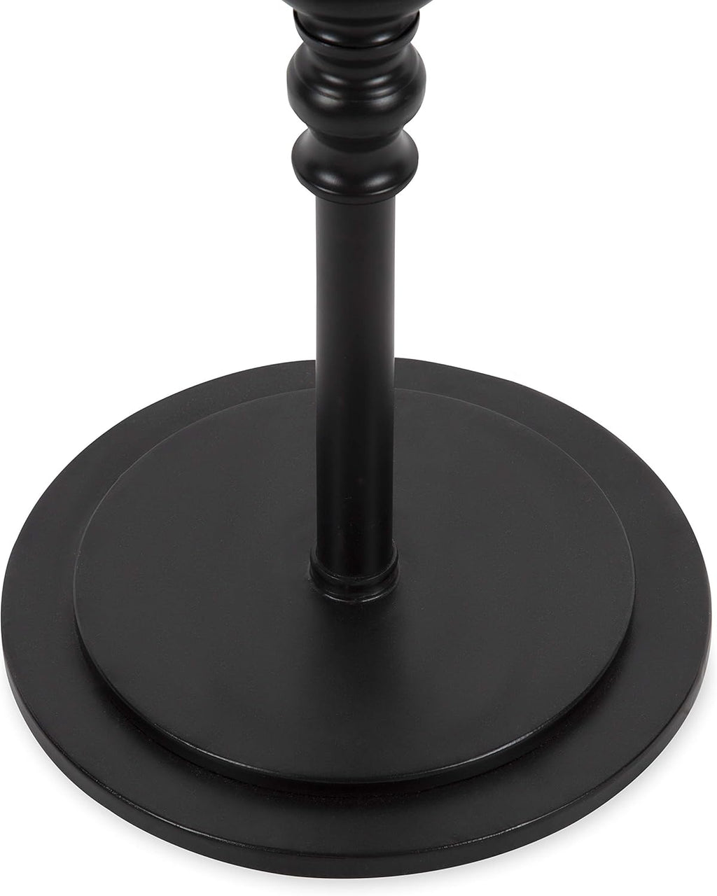 Rustic Pedestal Table, 12 x 12 x 26, Rustic Caramel and Black N571