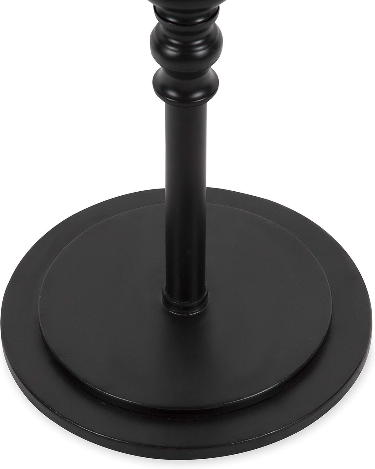 Rustic Pedestal Table, 12 x 12 x 26, Rustic Caramel and Black N571