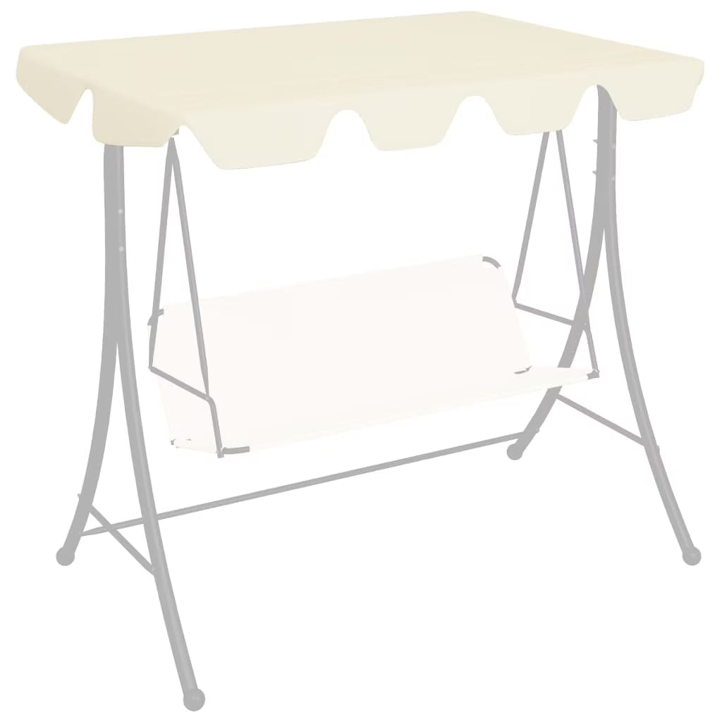 Cream Replacement Canopy for Garden Swing W7458