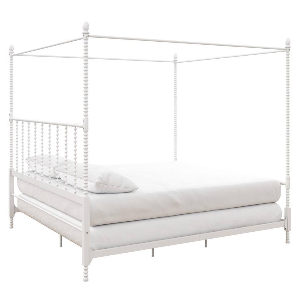 Black Metal Canopy Bed Full F9832