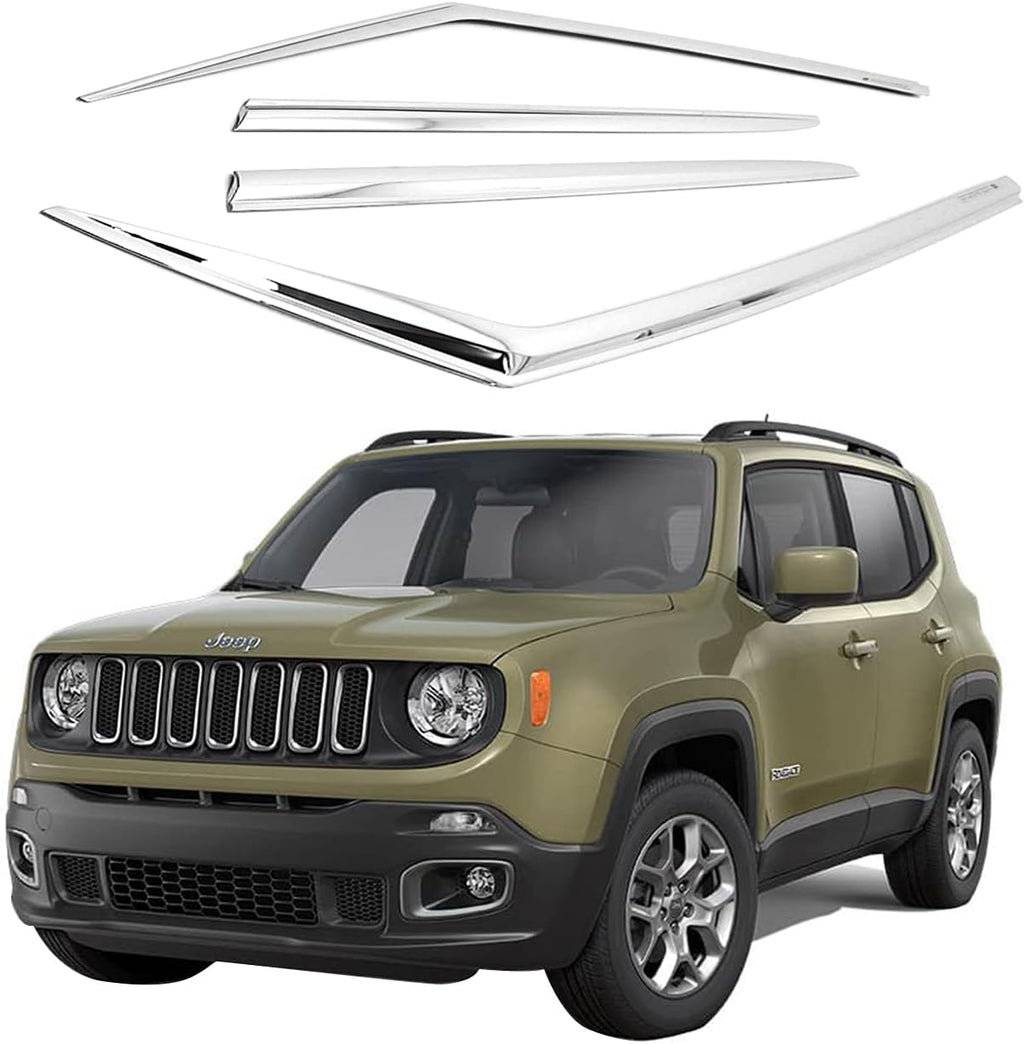 Chrome Side Window Vent Visor 4 Piece Set G4048