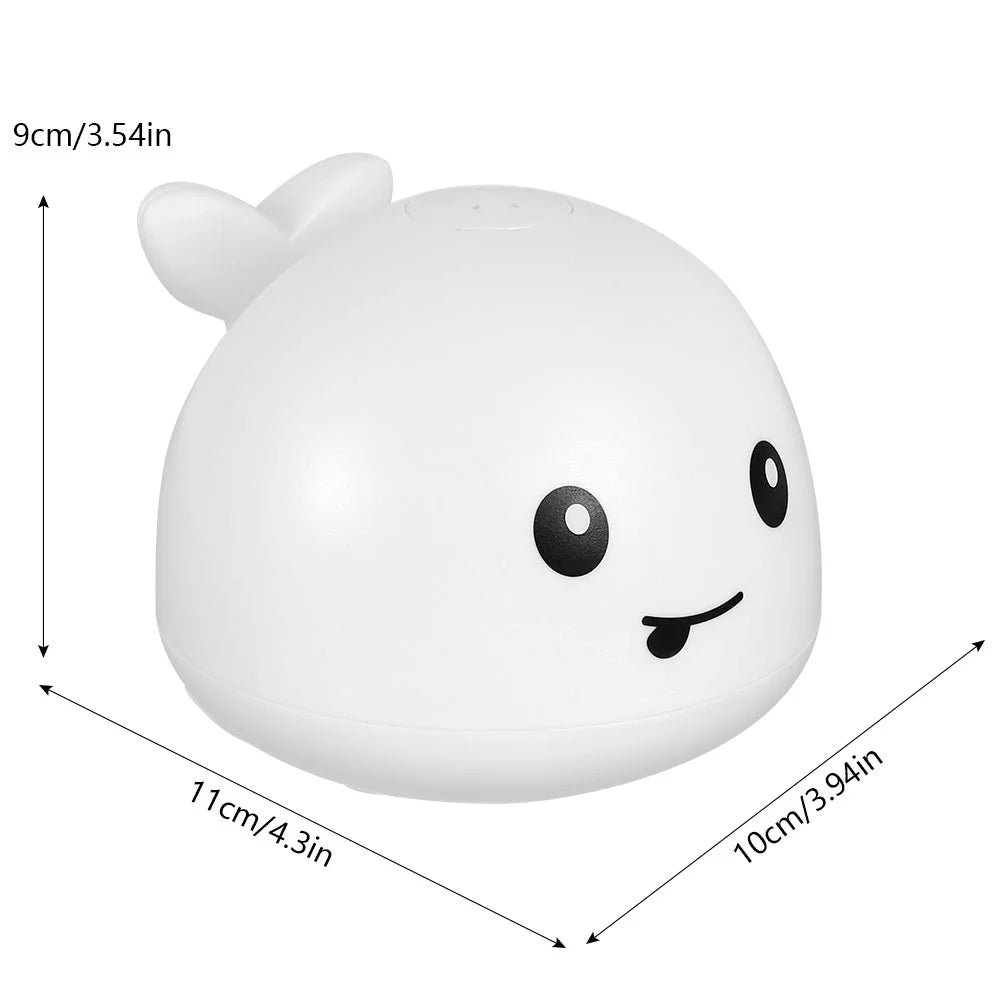 Baby Bath Toy Light up Whale Bath Toy 2 in 1 Induction Water Spray Toy Automatic Sprinkler Bathtub Toy with LED Light U609780