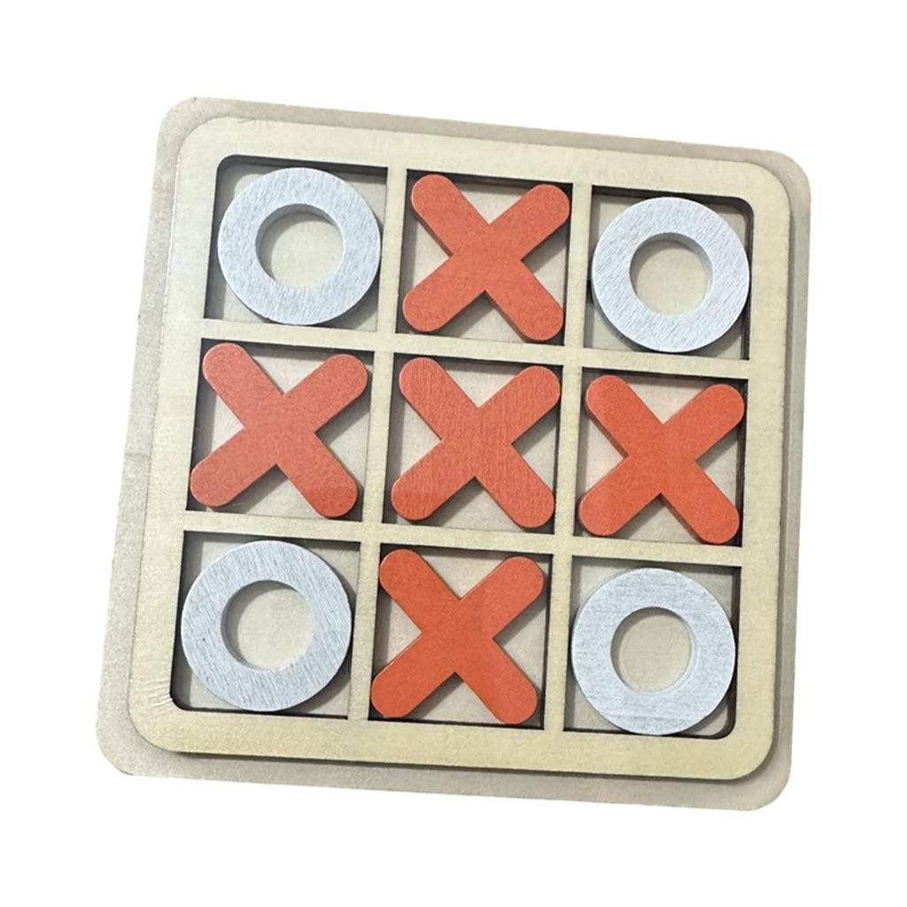 Wooden Board Tic Tac Toe Game Table Toy Puzzle Brain Teaser F981